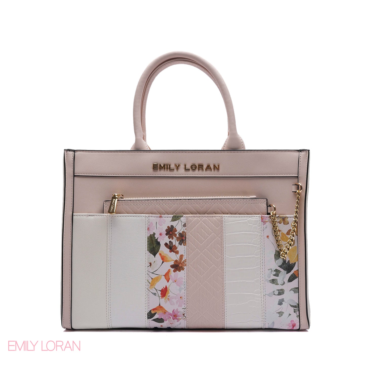 MULTI-TEXTURED PANELLED HANDBAG SET
