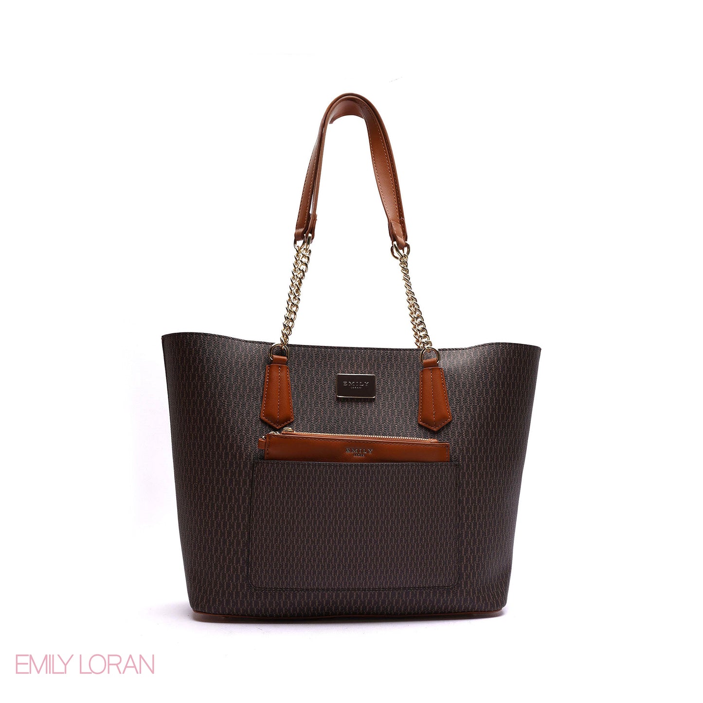 MONOGRAM SHOULDER BAG WITH PRINTED POUCH