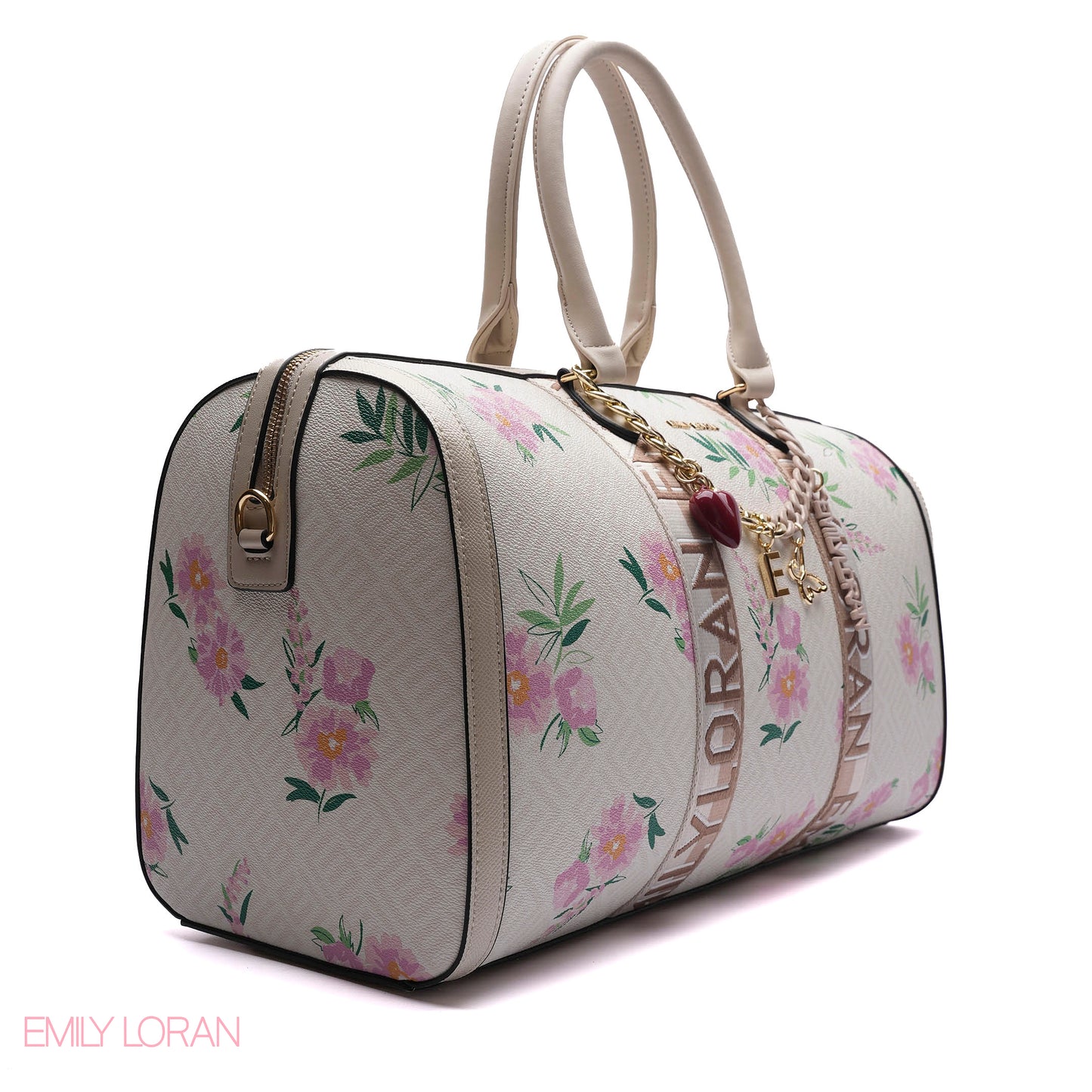 MONOGRAM BARREL BAG WITH CHARM CHAIN - LARGE