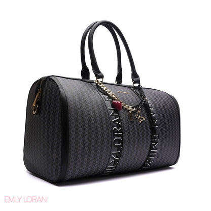 MONOGRAM BARREL BAG WITH CHARM CHAIN - LARGE