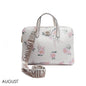 MONOGRAM LAPTOP BAG WITH LOGO WEBBING STRAP