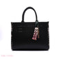 EMBOSSED LOGO TOTE BAG WITH TASSEL CHARM - LARGE