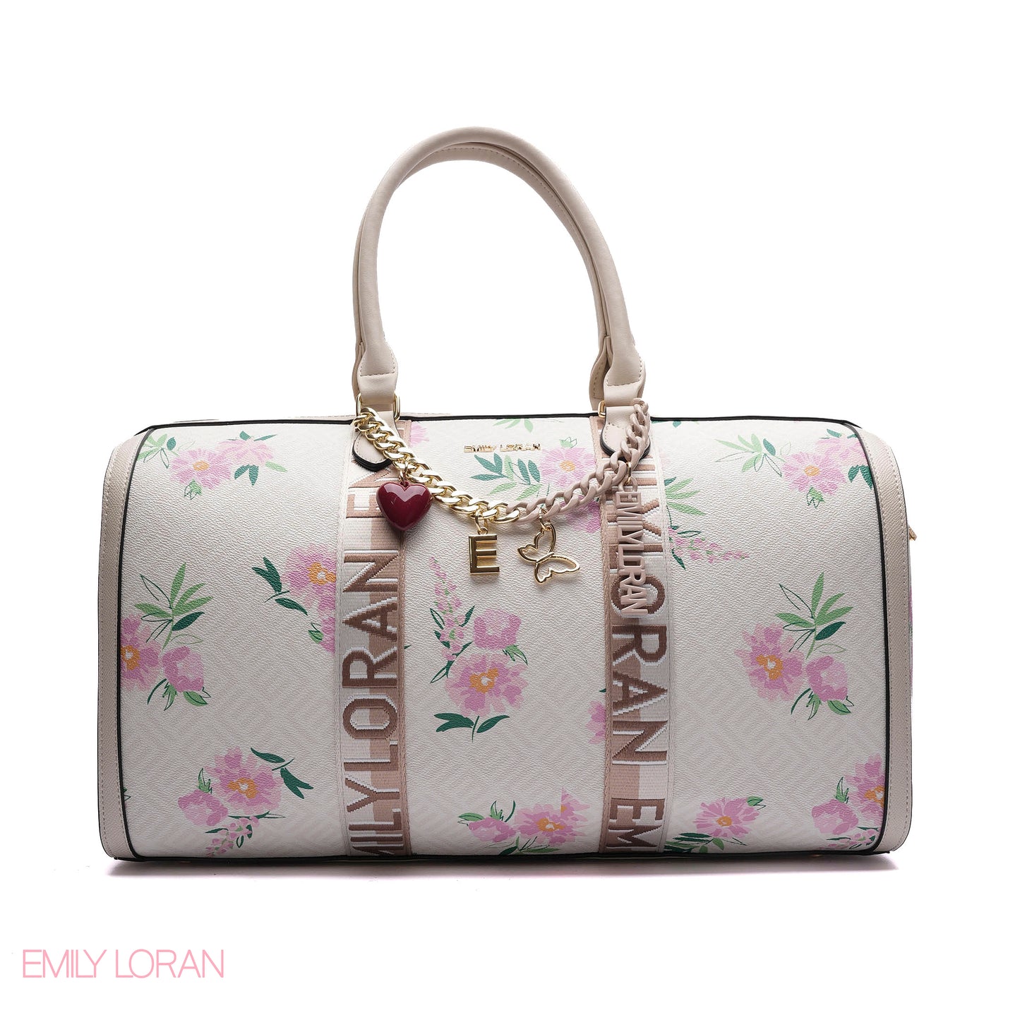 MONOGRAM BARREL BAG WITH CHARM CHAIN - LARGE