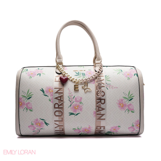 MONOGRAM BARREL BAG WITH CHARM CHAIN - LARGE