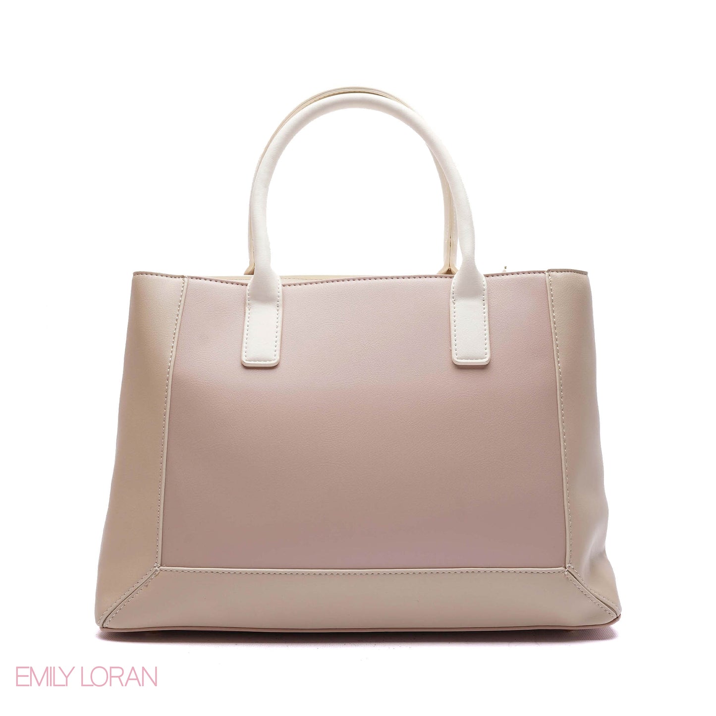 EMBOSSED FLORAL PANELLED SATCHEL BAG - LARGE