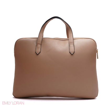 MONOGRAM LAPTOP BAG WITH LOGO WEBBING STRAP