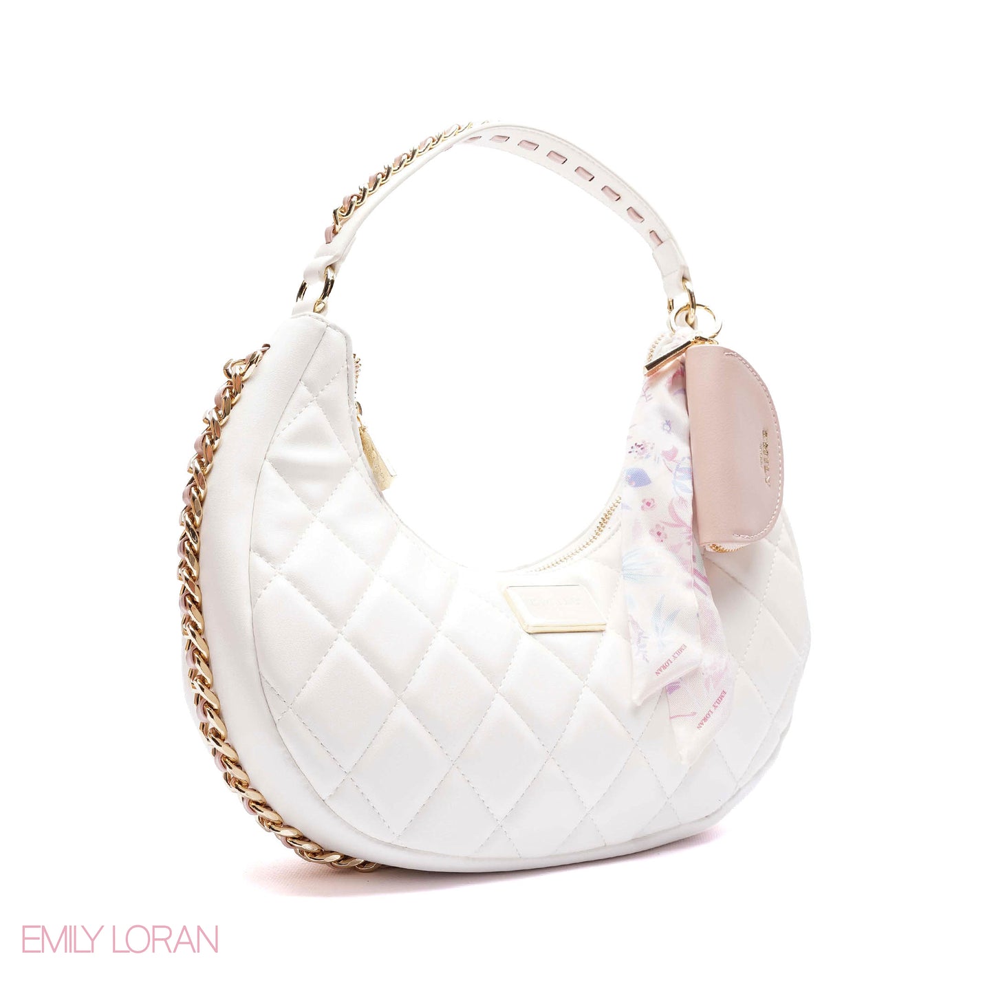 QUILLED HOBO SHOULDER BAG