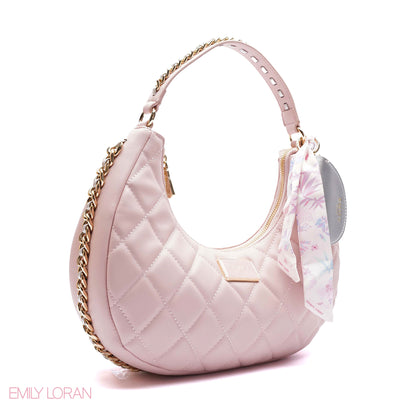 QUILLED HOBO SHOULDER BAG
