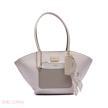 EXPANDABLE SHOULDER BAG WITH POUCH