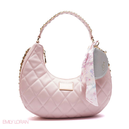 QUILLED HOBO SHOULDER BAG