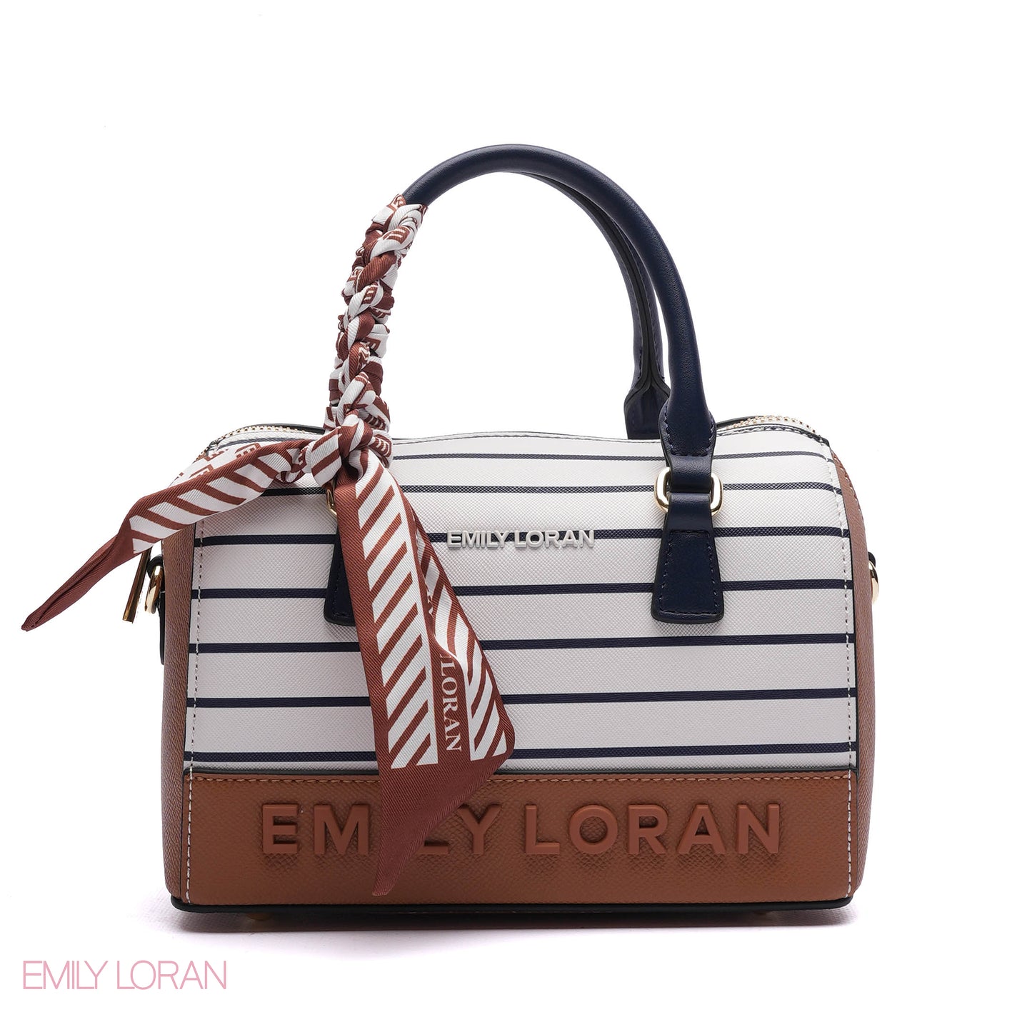 EMBOSSED LOGO SATCHEL BAG - SMALL