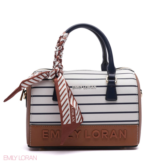EMBOSSED LOGO SATCHEL BAG - SMALL