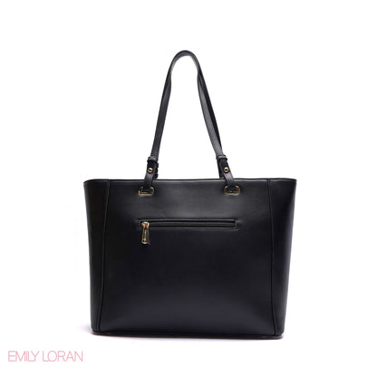 SHOULDER BAG WITH ADJUSTABLE POUCH AND SIMPLE LOGO - LARGE