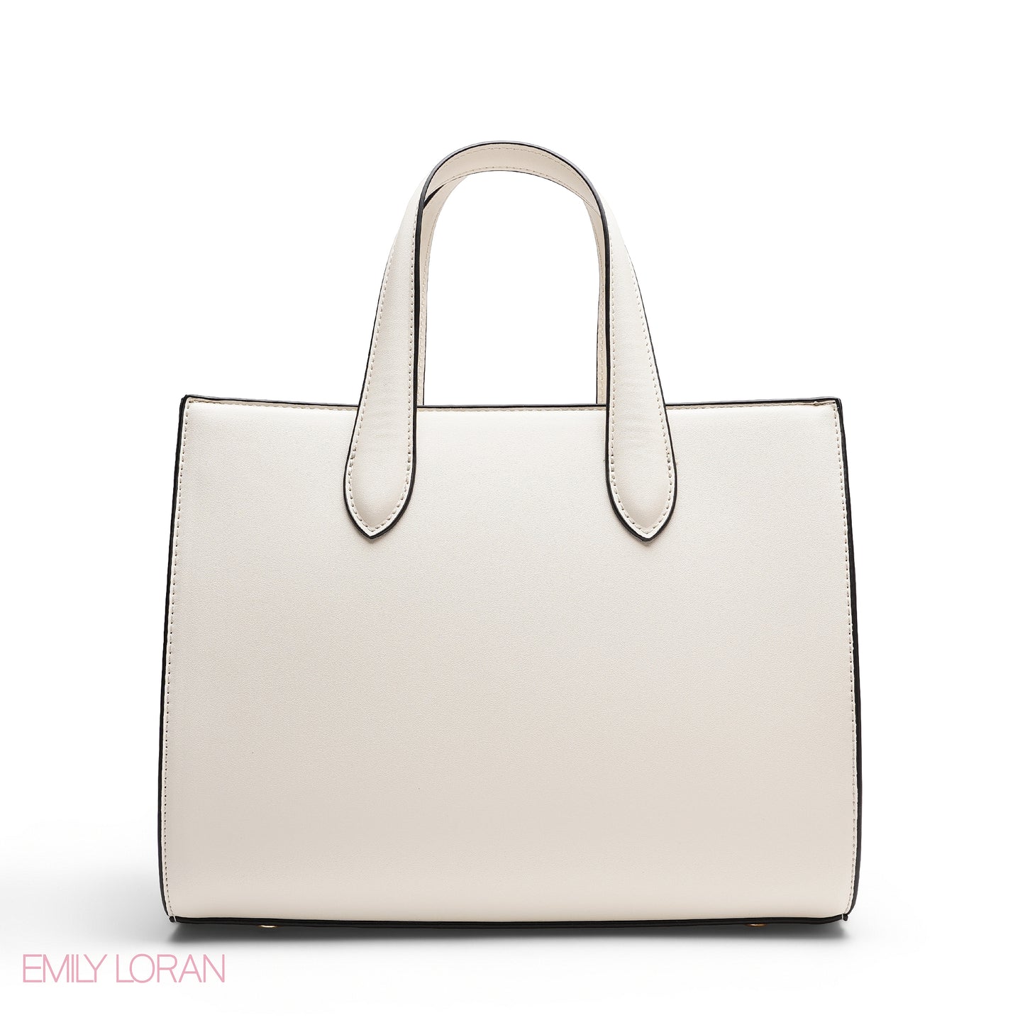 CHIC FLORAL PRINT TOTE WITH LOGO CHARM BAG