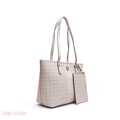 ELEGANT 3-PIECE MONOGRAM TOTE SET