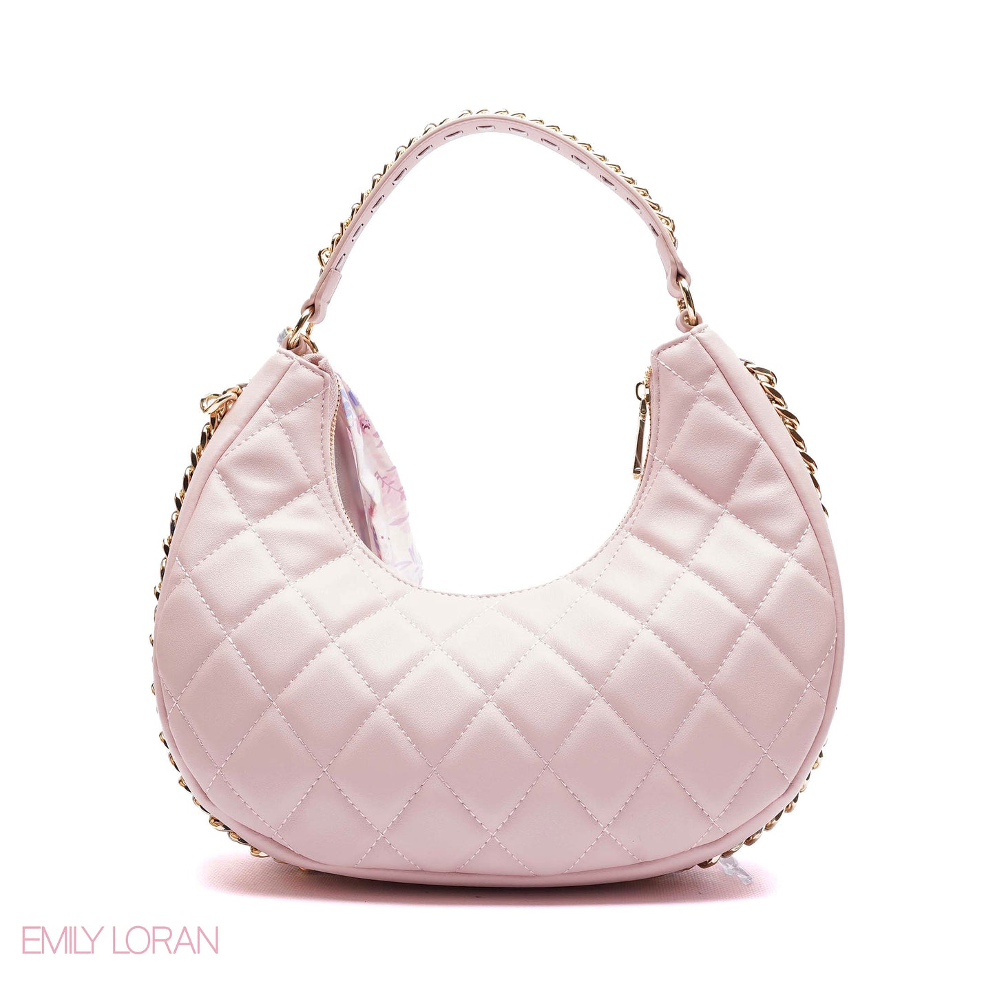 QUILLED HOBO SHOULDER BAG