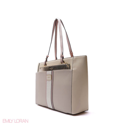 SHOULDER BAG WITH GOLDISH POUCH AND SIMPLE LOGO - LARGE