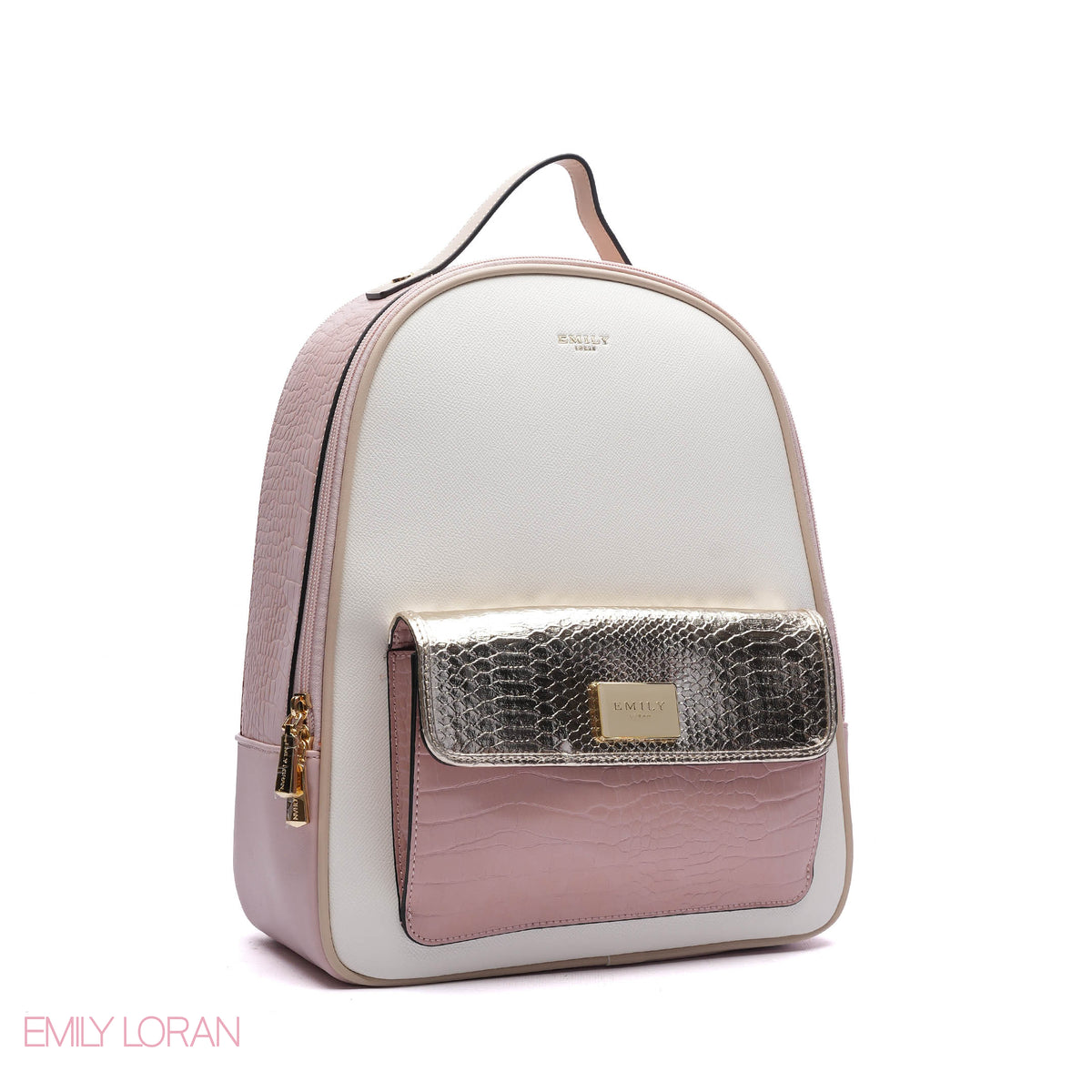 BACKPACK FLOWERS PATTERNS AND CROC FRONT POCKET LEATHER