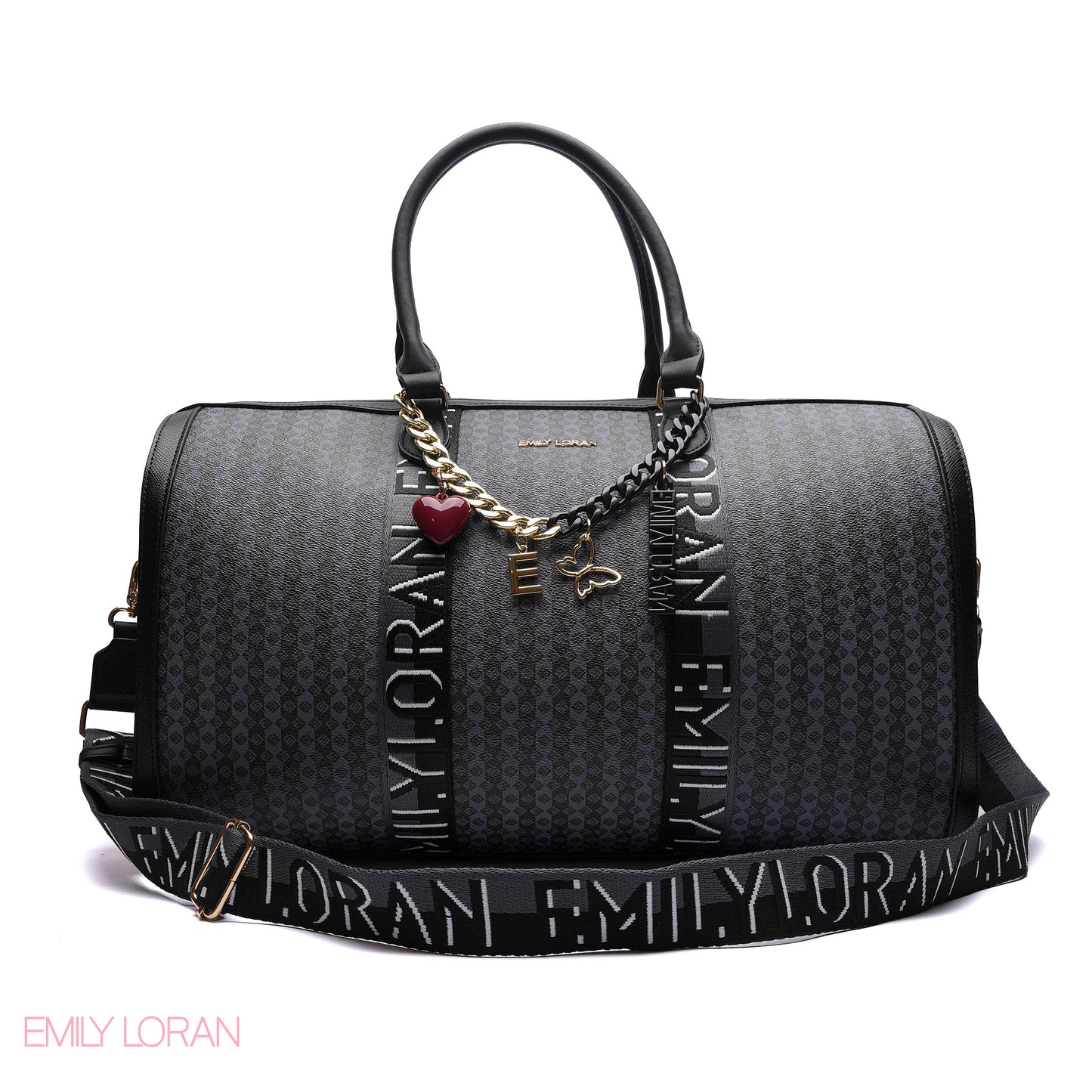 MONOGRAM BARREL BAG WITH CHARM CHAIN - LARGE