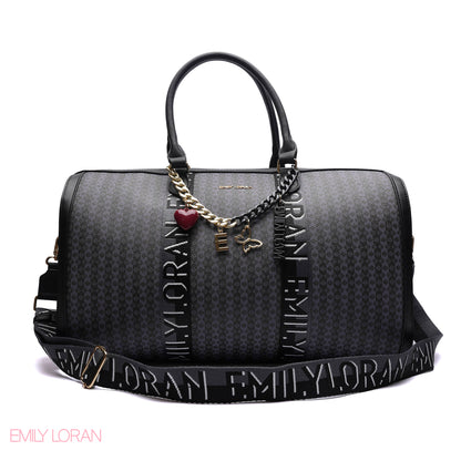 MONOGRAM BARREL BAG WITH CHARM CHAIN - LARGE