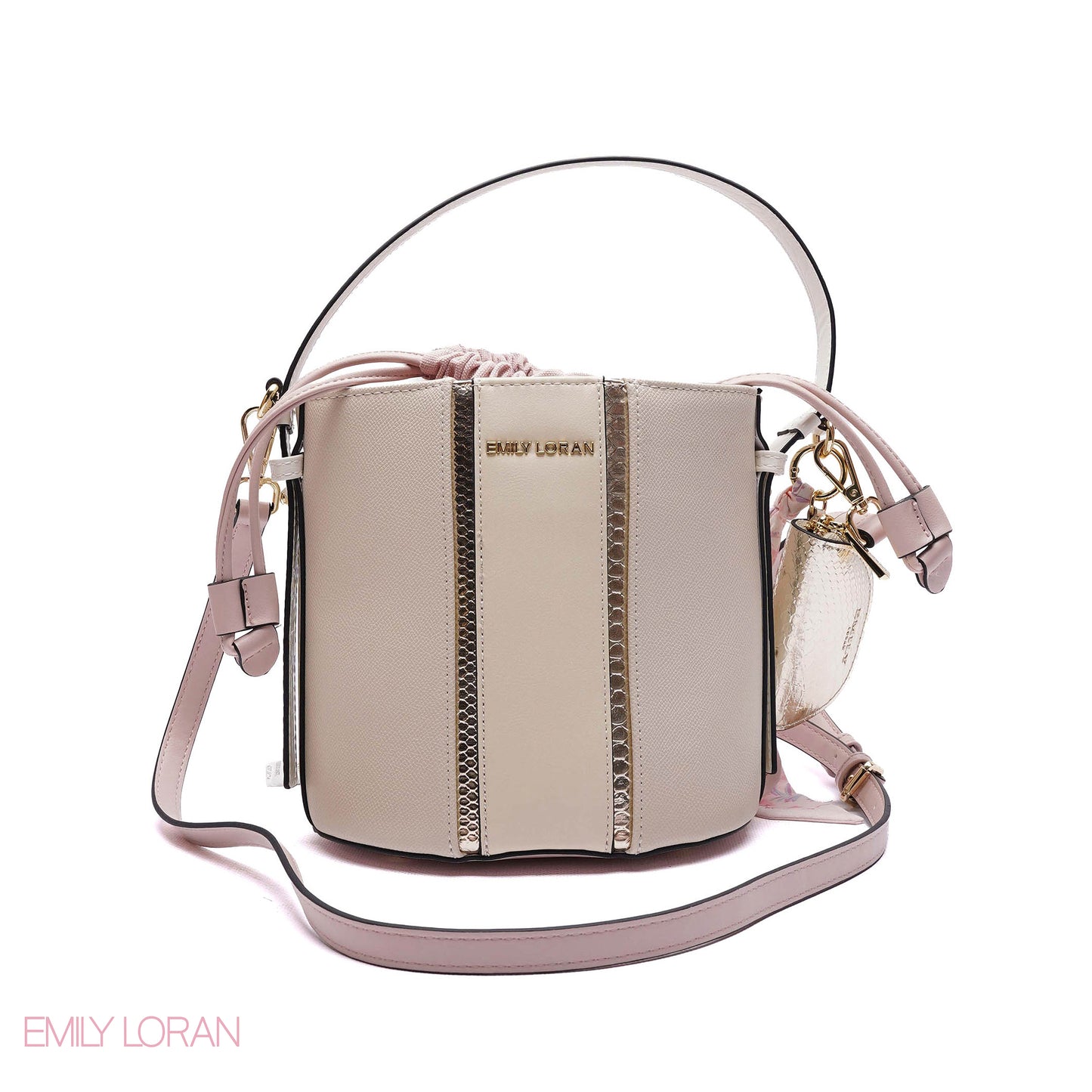ELEGANT DRAWSTRING BUCKET BAG
