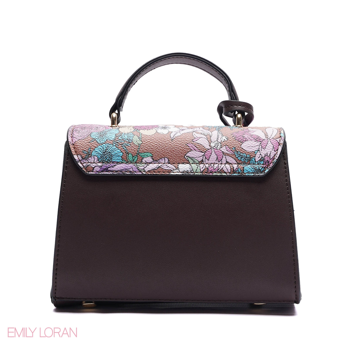 HANDBAG FLOWER PRINT WITH FLOWER CHAIN - SMALL