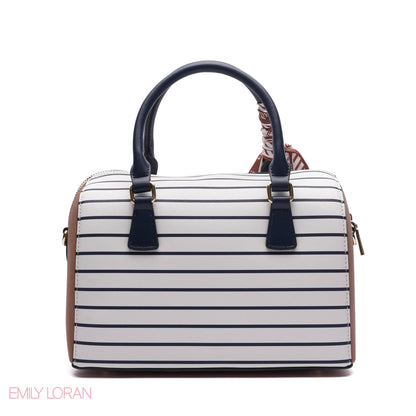 EMBOSSED LOGO SATCHEL BAG - MEDIUM