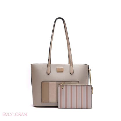 SHOULDERS BAG PLANE LEATHER WITH MEDIUM POUCH - MEDIUM