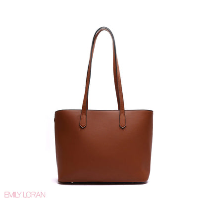 STRIPPED SHOULDER BAG WITH POUCH SNAKE PRINT - MEDIUM