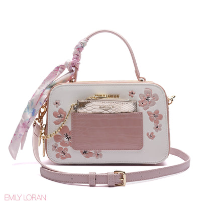 EMBROIDERED TOP-HANDLE BAG SET