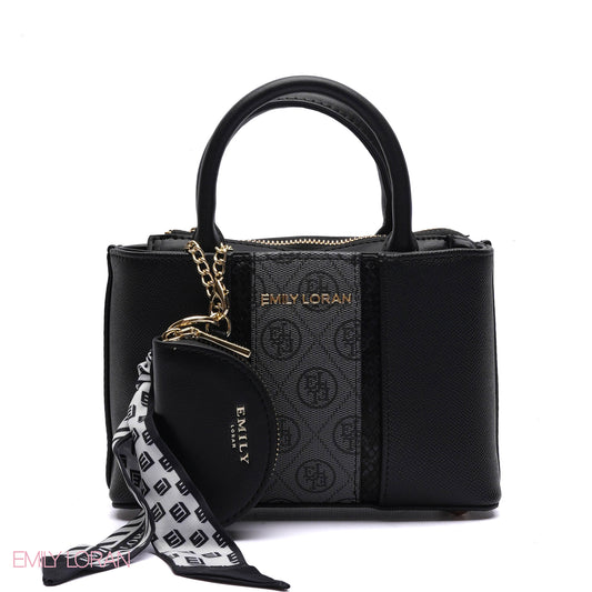 PANELLED HANDBAG WITH COIN POUCH