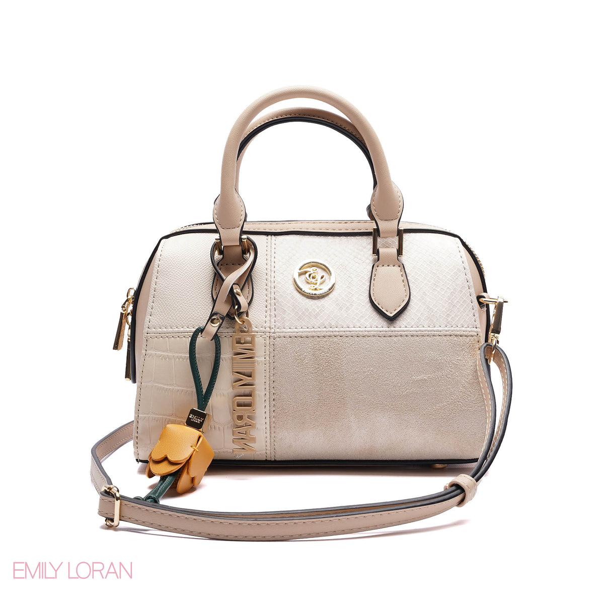 HANDBAG ANIMAL PRINT WITH FLOWER CHAIN - SMALL