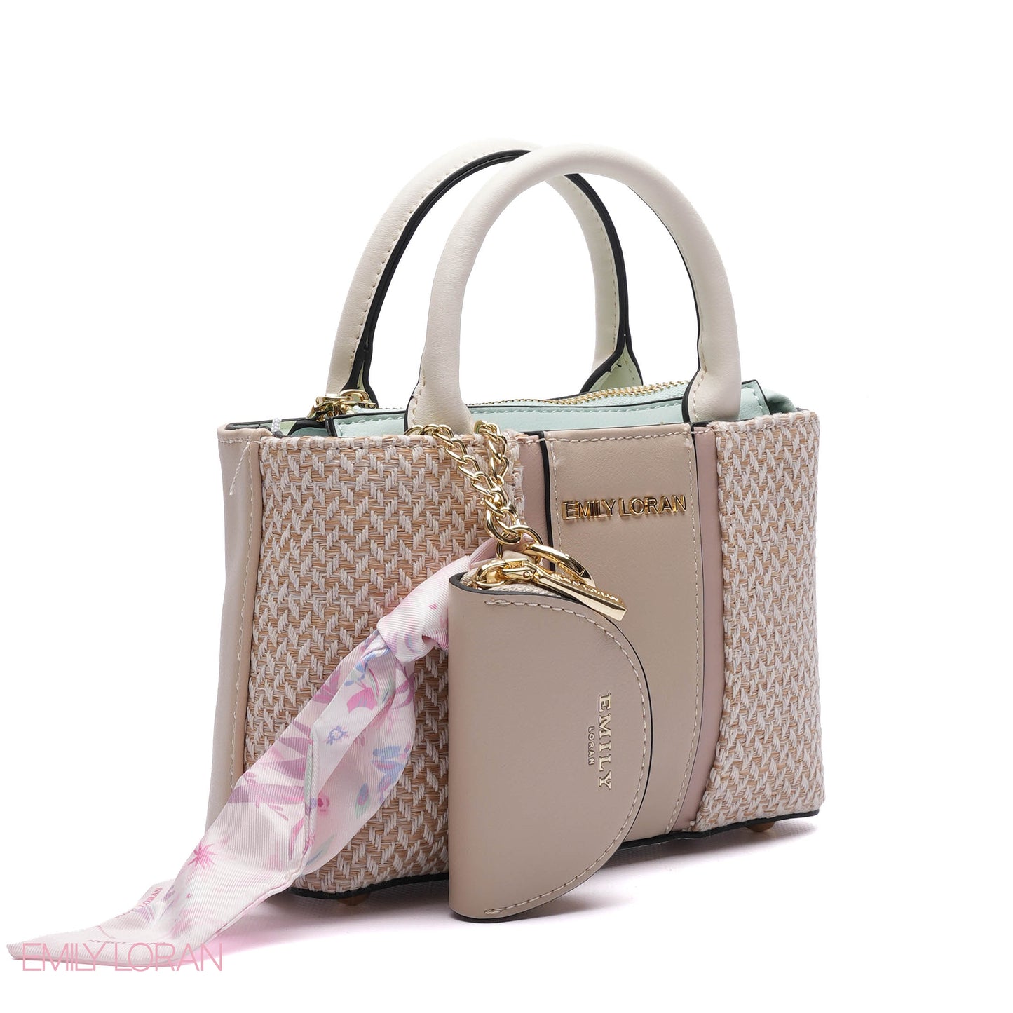 PANELLED HANDBAG WITH COIN POUCH