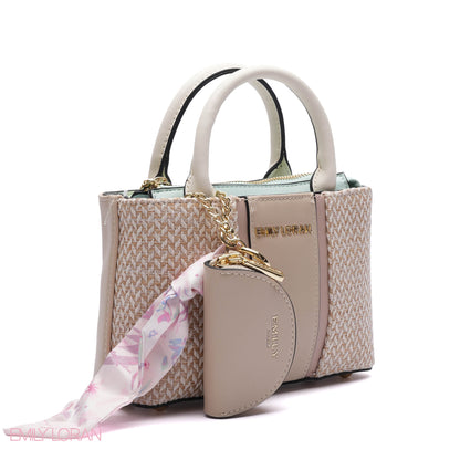 PANELLED HANDBAG WITH COIN POUCH