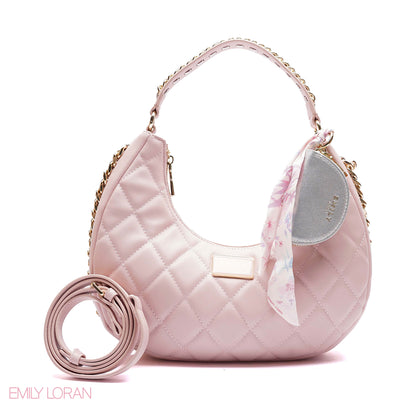 QUILLED HOBO SHOULDER BAG