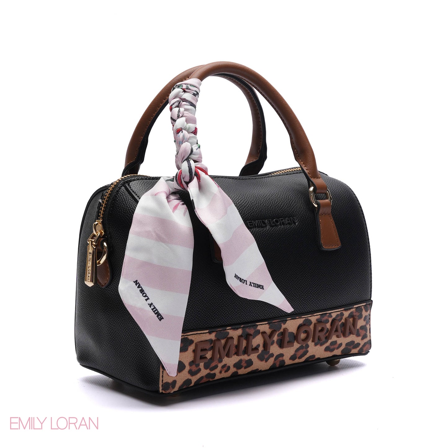 EMBOSSED LOGO SATCHEL BAG - SMALL