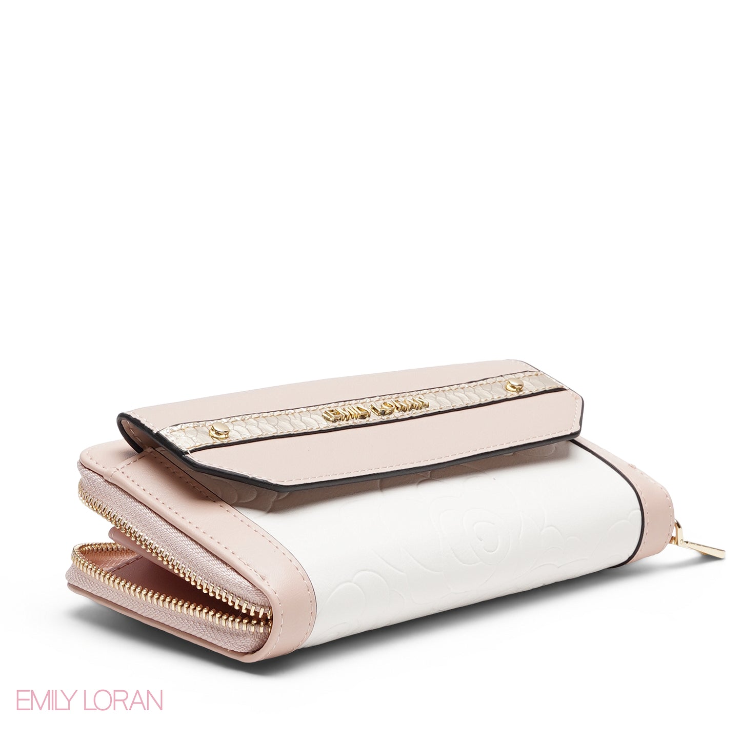FLORAL PRINT DOUBLE COMPARTMENT ZIP-AROUND WALLET