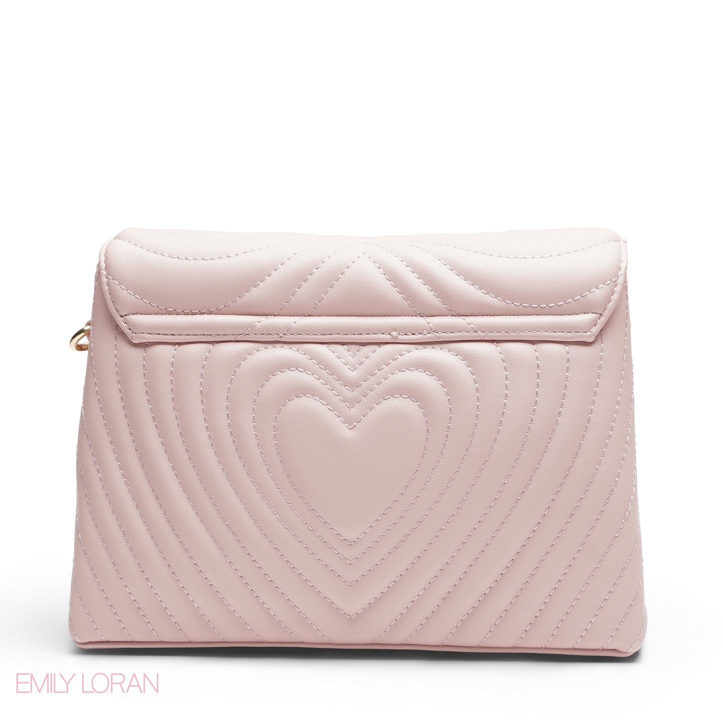 PINK EMILY EMBOSSED LOGO TRAPEZE BAG - MED