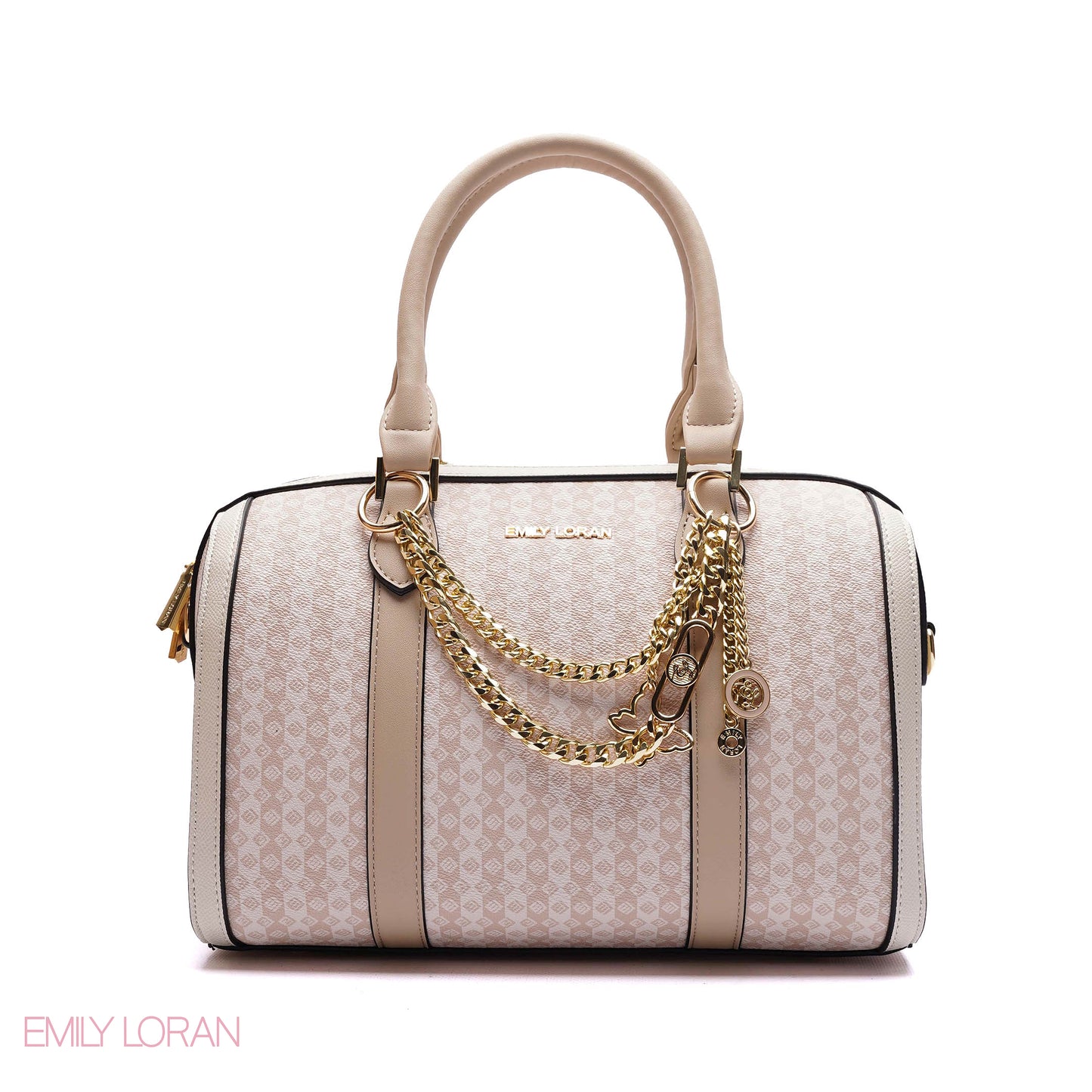 HANDBAG SOFT LEATHER WITH GOLD CHAIN - MEDIUM
