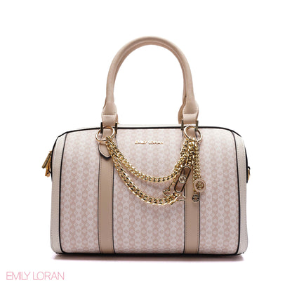 HANDBAG SOFT LEATHER WITH GOLD CHAIN - MEDIUM