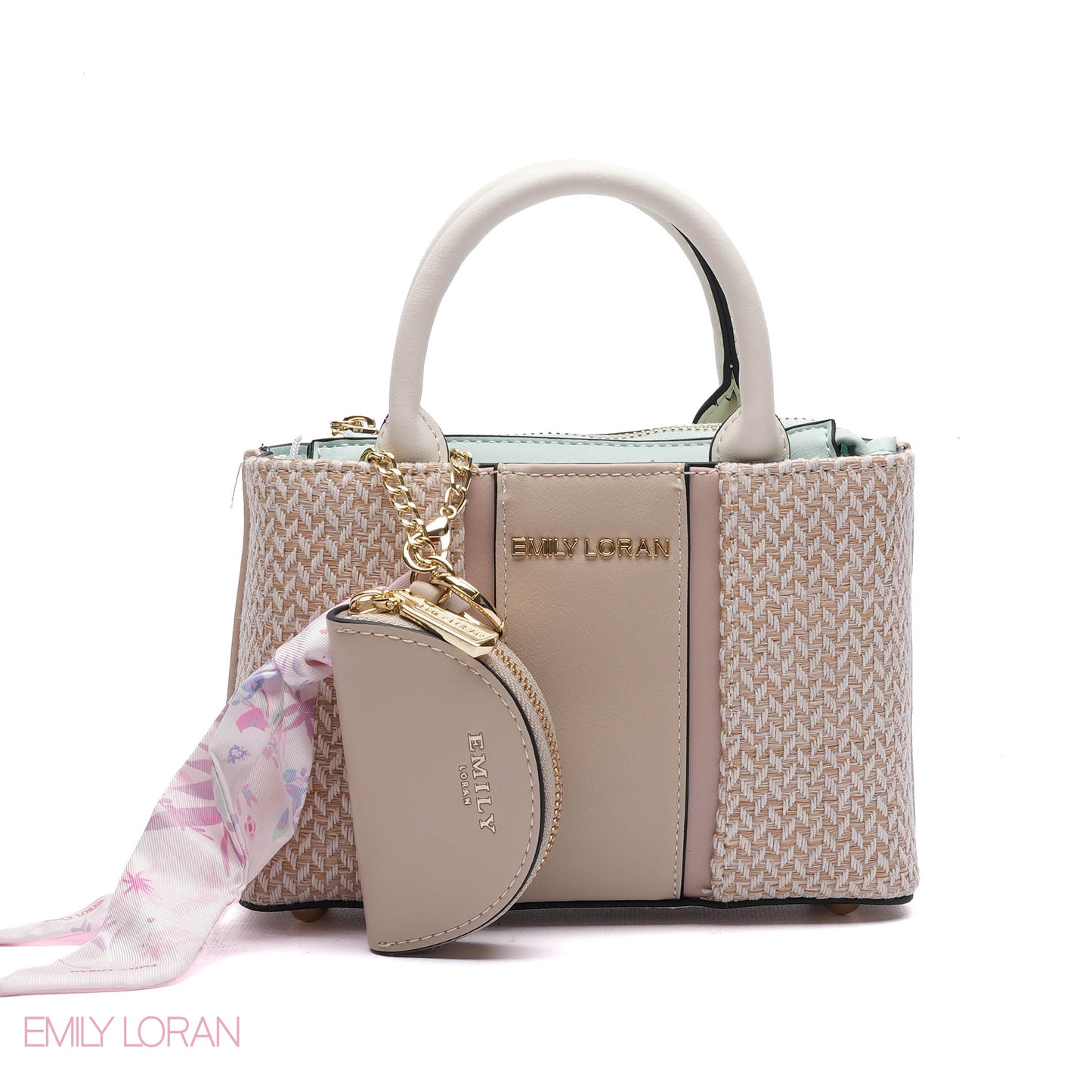 PANELLED HANDBAG WITH COIN POUCH