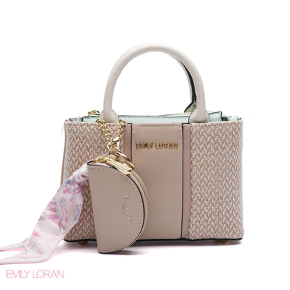 PANELLED HANDBAG WITH COIN POUCH