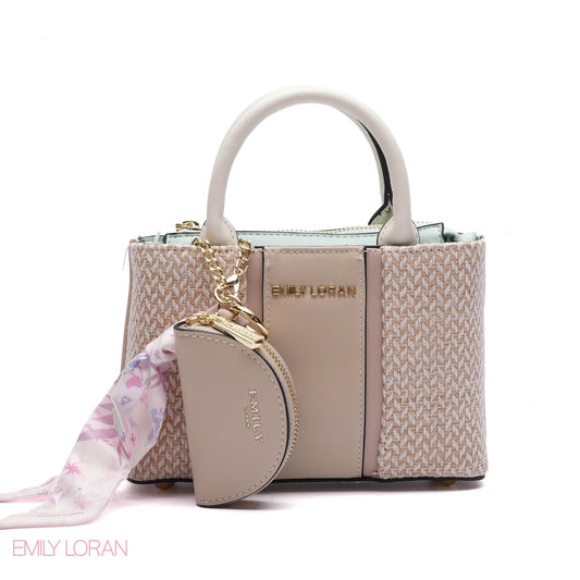 PANELLED HANDBAG WITH COIN POUCH