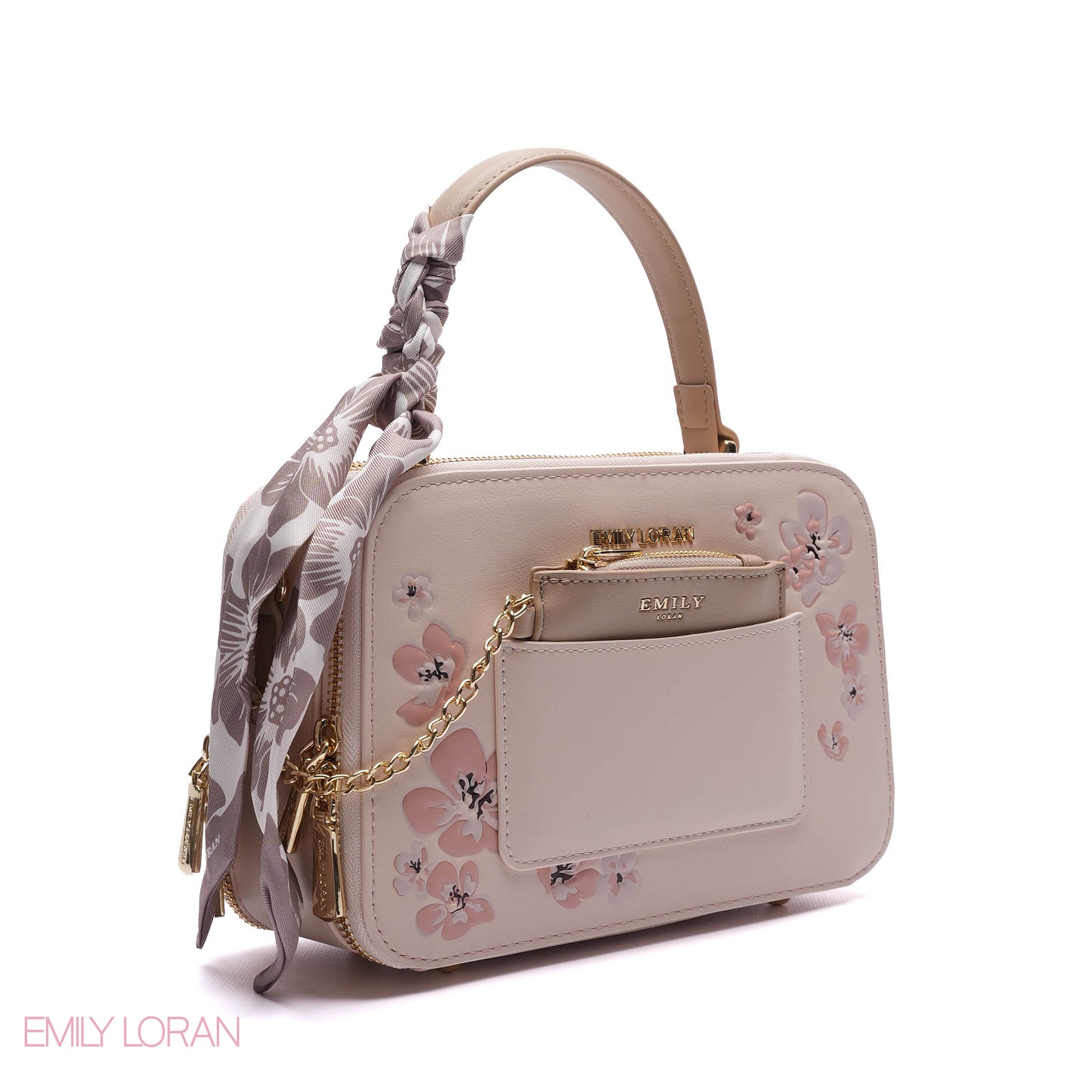 EMBROIDERED TOP-HANDLE BAG SET