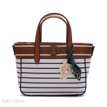 QUILTED FLORAL TOTE BAG
