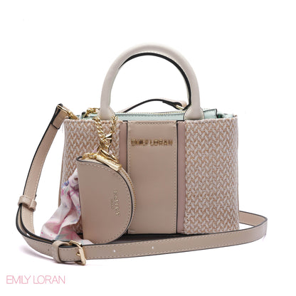 PANELLED HANDBAG WITH COIN POUCH