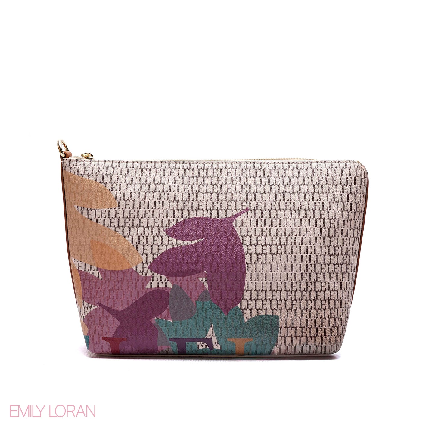 MONOGRAM SHOULDER BAG WITH PRINTED POUCH