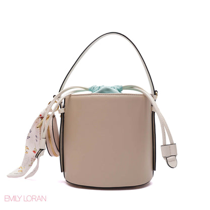 ELEGANT DRAWSTRING BUCKET BAG