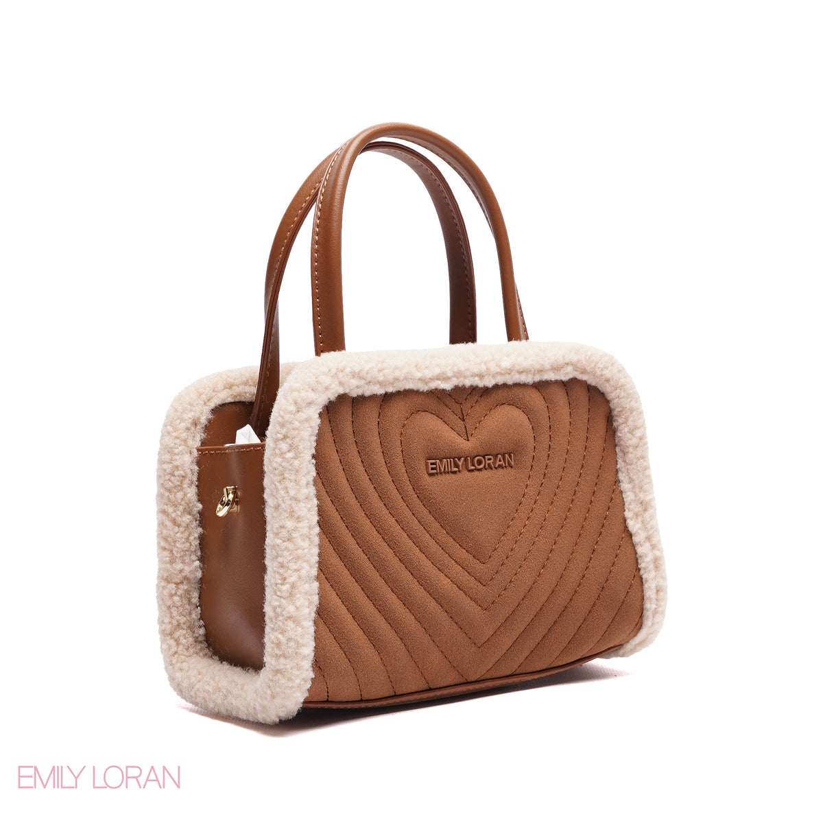 MINI-BAG FUR EDGES WITH FRONT HEART SIGHN - MINI