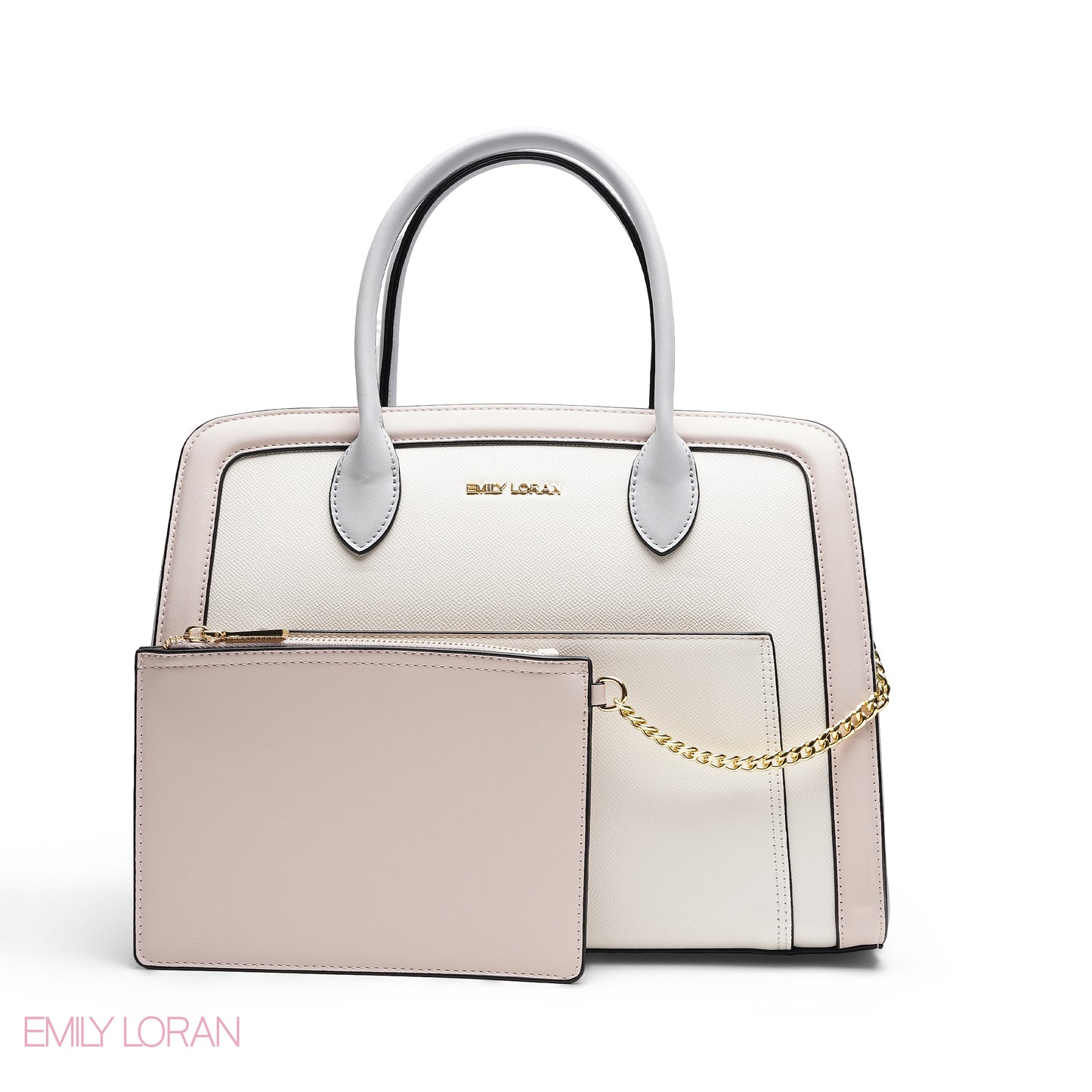 HANDBAG WITH POUCH MIXED COLOR - LARGE